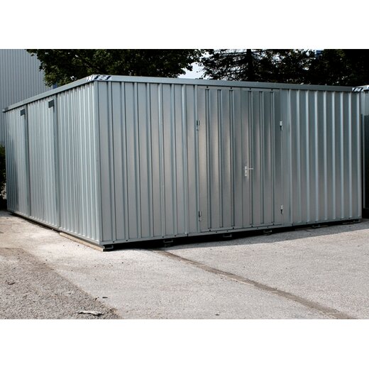 4x4m Materialcontainer Hhe 2,4m Lagerhalle Stahlhalle Reifenlager Schnellbauhalle Lager Halle Materiallager